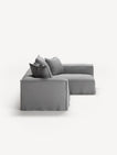 NOMAD - 3 Seater with Chaise Lounge - Right - Brushed Cotton Light Gray