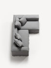 NOMAD - 3 Seater with Chaise Lounge - Right - Brushed Cotton Light Gray