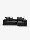 NOMAD - 3 Seater with Chaise Lounge - Right - Pure Linen Dark Charcoal