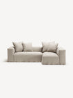 NOMAD - 3 Seater with Chaise Lounge - Right - Pure Linen Off-White