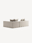 NOMAD - 3 Seater with Chaise Lounge - Right - Pure Linen Off-White