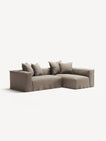NOMAD - 3 Seater with Chaise Lounge - Right - Pure Linen Pale Gray