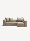 NOMAD - 3 Seater with Chaise Lounge - Right - Pure Linen Sandy Beige