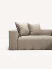 NOMAD - 3 Seater with Chaise Lounge - Right - Pure Linen Sandy Beige
