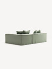 NOMAD - 3 Seater with Chaise Lounge - Right - Pure Linen Vivid Green