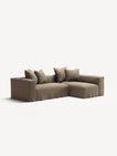 NOMAD - 3 Seater with Chaise Lounge - Right - Pure Linen Natural