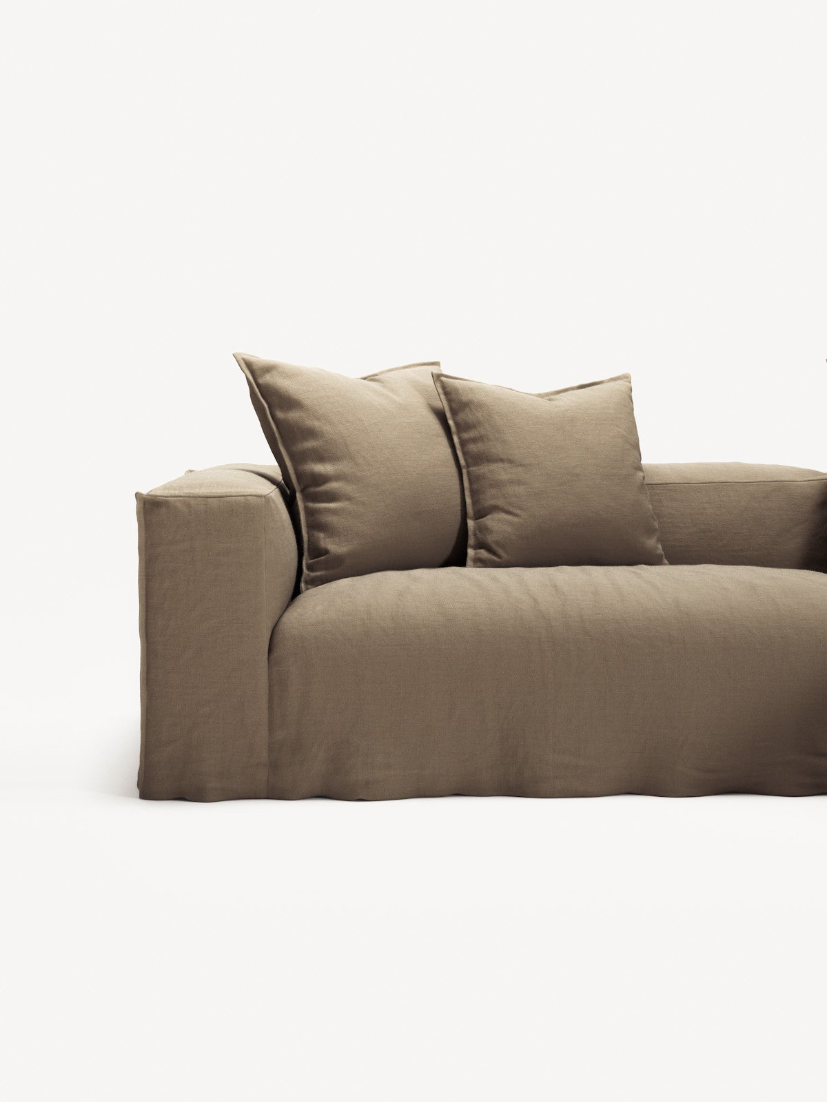 NOMAD - 3 Seater with Chaise Lounge - Right - Pure Linen Natural