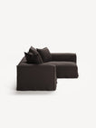 NOMAD - 3 Seater with Chaise Lounge - Right - Pure Linen Truffle Brown