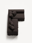 NOMAD - 3 Seater with Chaise Lounge - Right - Pure Linen Truffle Brown