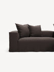 NOMAD - 3 Seater with Chaise Lounge - Right - Pure Linen Truffle Brown