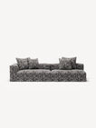 NOMAD - 3 Seat with open end - Right - Chenille Jacquard Zebra Black White