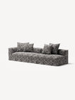NOMAD - 3 Seat with open end - Right - Chenille Jacquard Zebra Black White