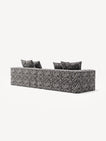 NOMAD - 3 Seat with open end - Right - Chenille Jacquard Zebra Black White