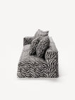 NOMAD - 3 Seat with open end - Right - Chenille Jacquard Zebra Black White