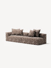 NOMAD - 3 Seat with open end - Right - Chenille Jacquard Zebra Brown White