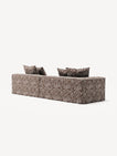 NOMAD - 3 Seat with open end - Right - Chenille Jacquard Zebra Brown White