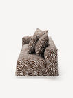 NOMAD - 3 Seat with open end - Right - Chenille Jacquard Zebra Brown White