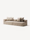 NOMAD - 3 Seat with open end - Right - Brushed Cotton Sandy Beige