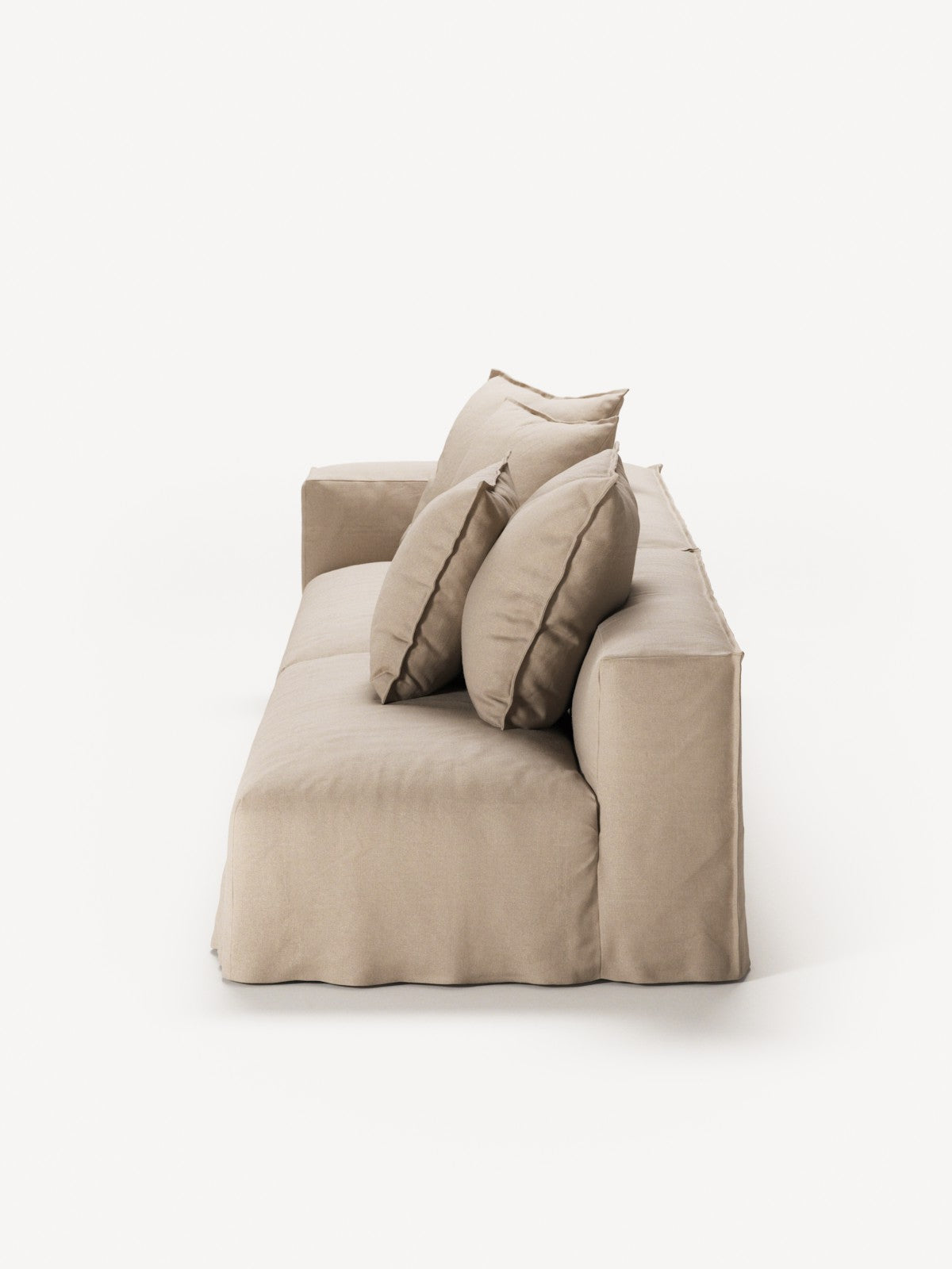 NOMAD - 3 Seat with open end - Right - Brushed Cotton Sandy Beige