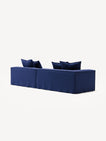 NOMAD - 3 Seat with open end - Right - Brushed Cotton Dark Blue