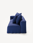 NOMAD - 3 Seat with open end - Right - Brushed Cotton Dark Blue