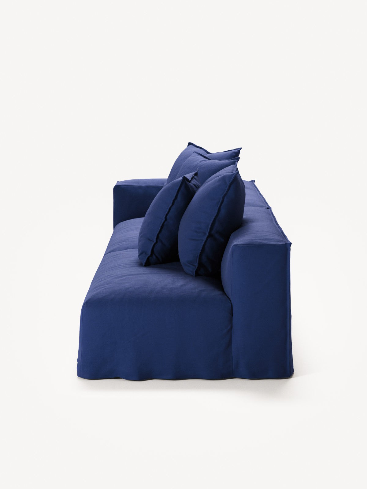 NOMAD - 3 Seat with open end - Right - Brushed Cotton Dark Blue