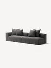NOMAD - 3 Seat with open end - Right - Brushed Cotton Dark Gray