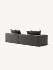 NOMAD - 3 Seat with open end - Right - Brushed Cotton Dark Gray