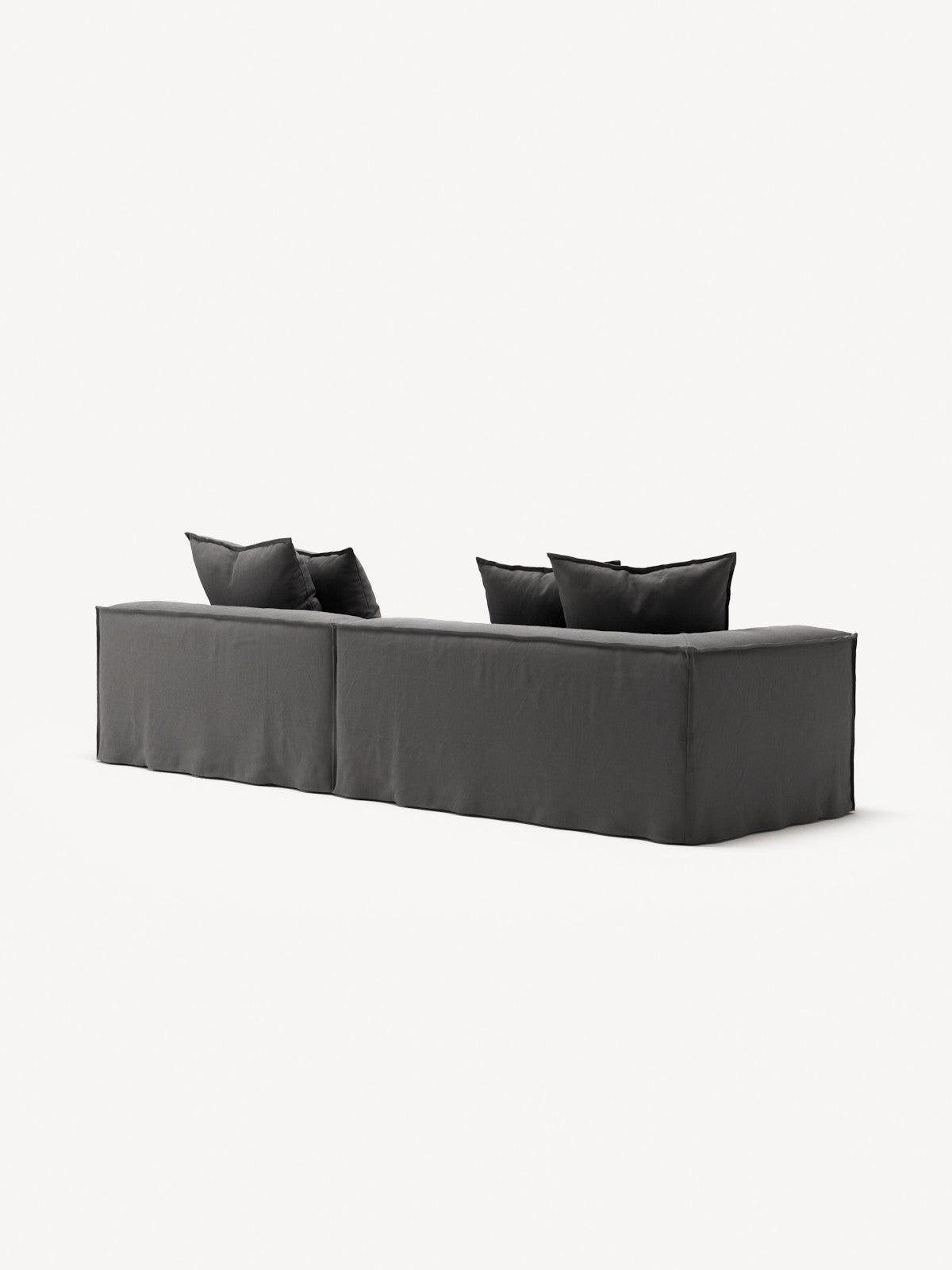 NOMAD - 3 Seat with open end - Right - Brushed Cotton Dark Gray