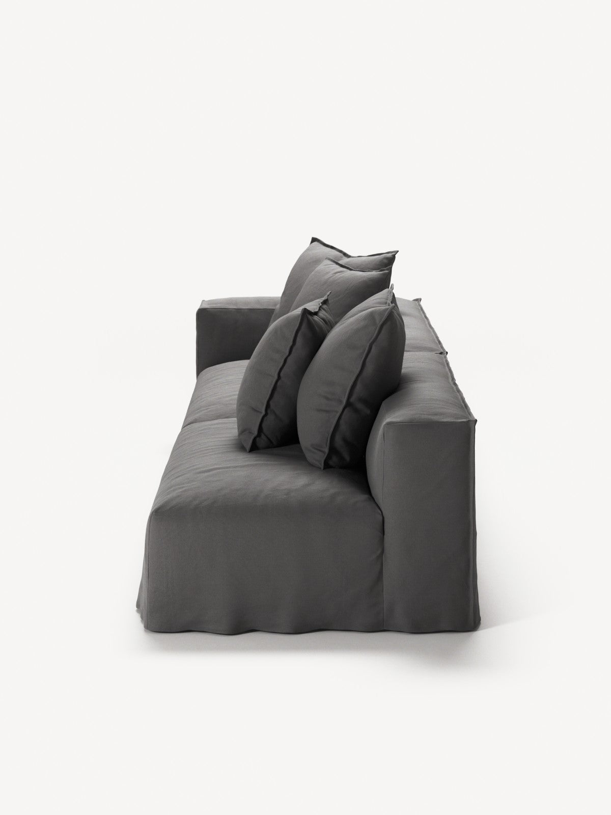 NOMAD - 3 Seat with open end - Right - Brushed Cotton Dark Gray