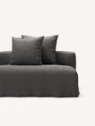 NOMAD - 3 Seat with open end - Right - Brushed Cotton Dark Gray