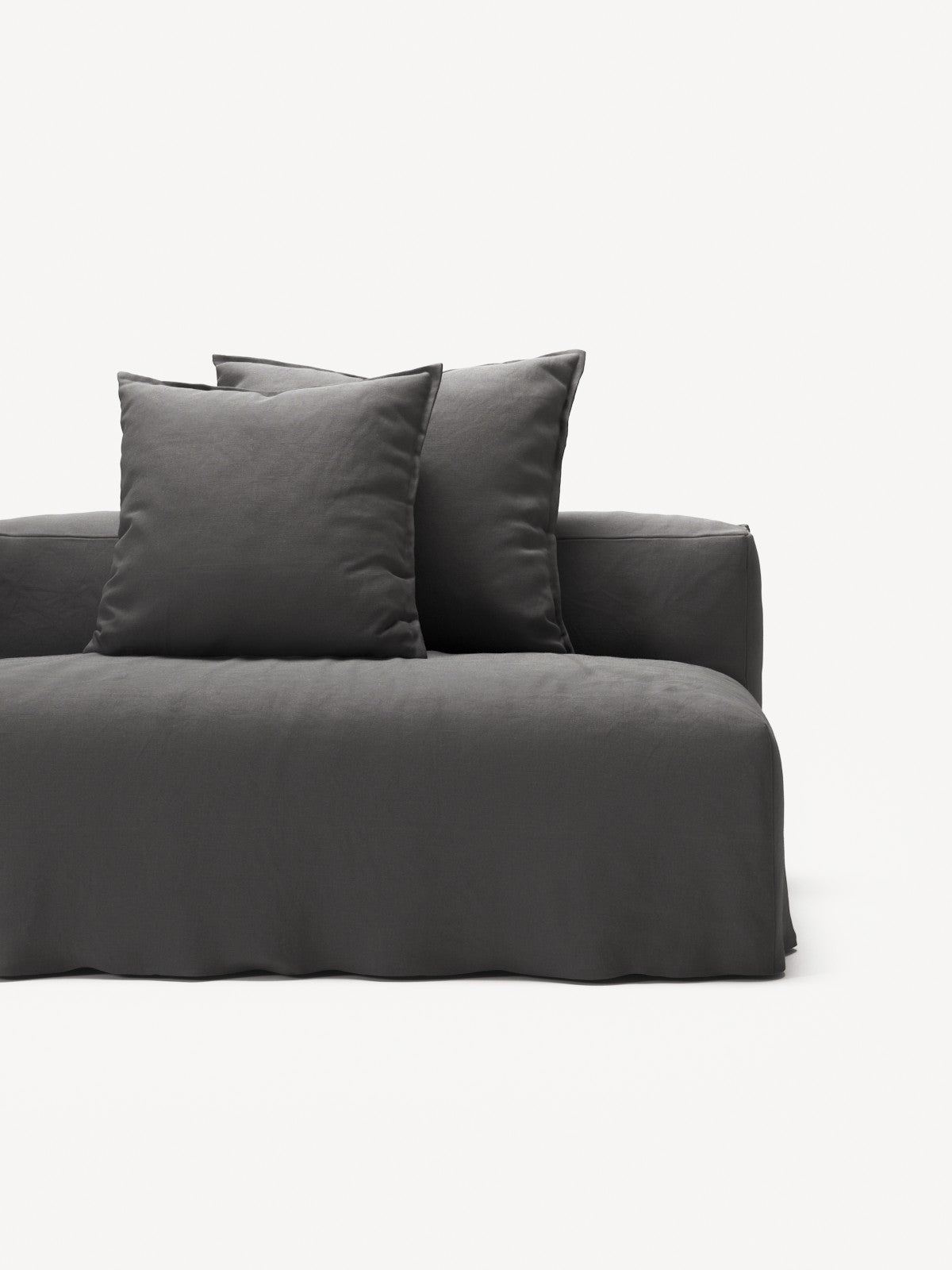 NOMAD - 3 Seat with open end - Right - Brushed Cotton Dark Gray