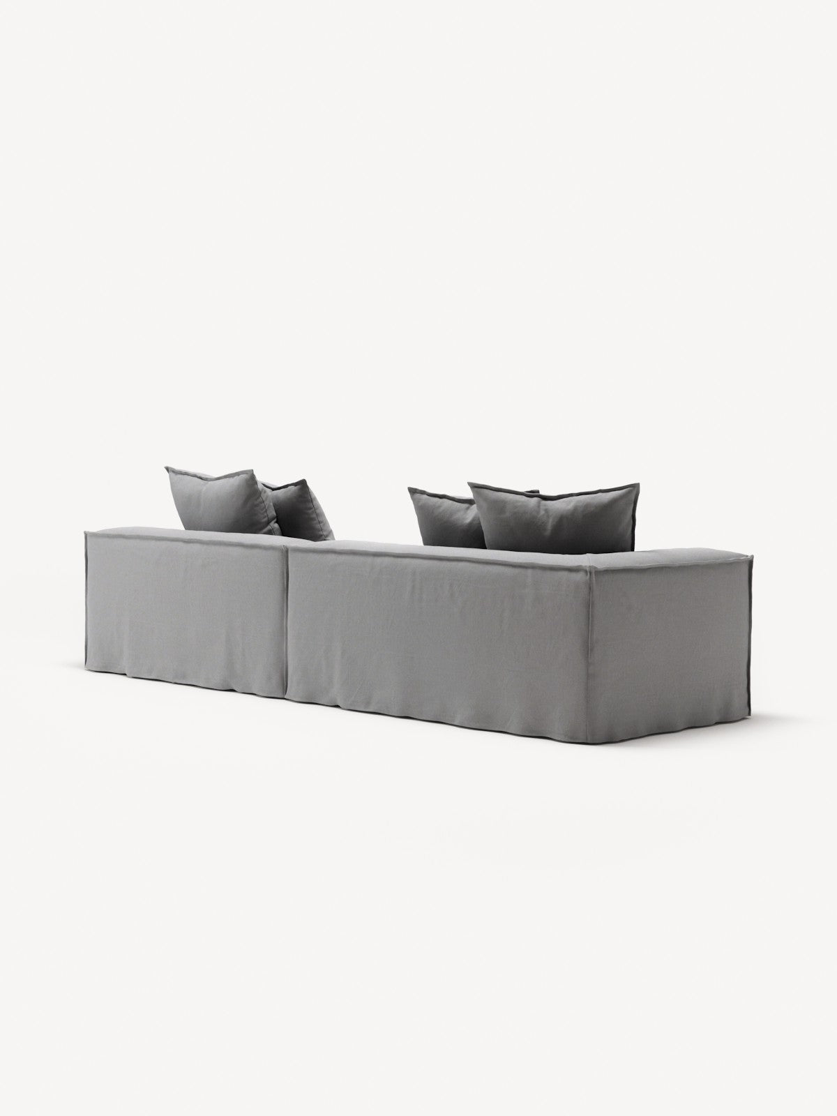 NOMAD - 3 Seat with open end - Right - Brushed Cotton Light Gray