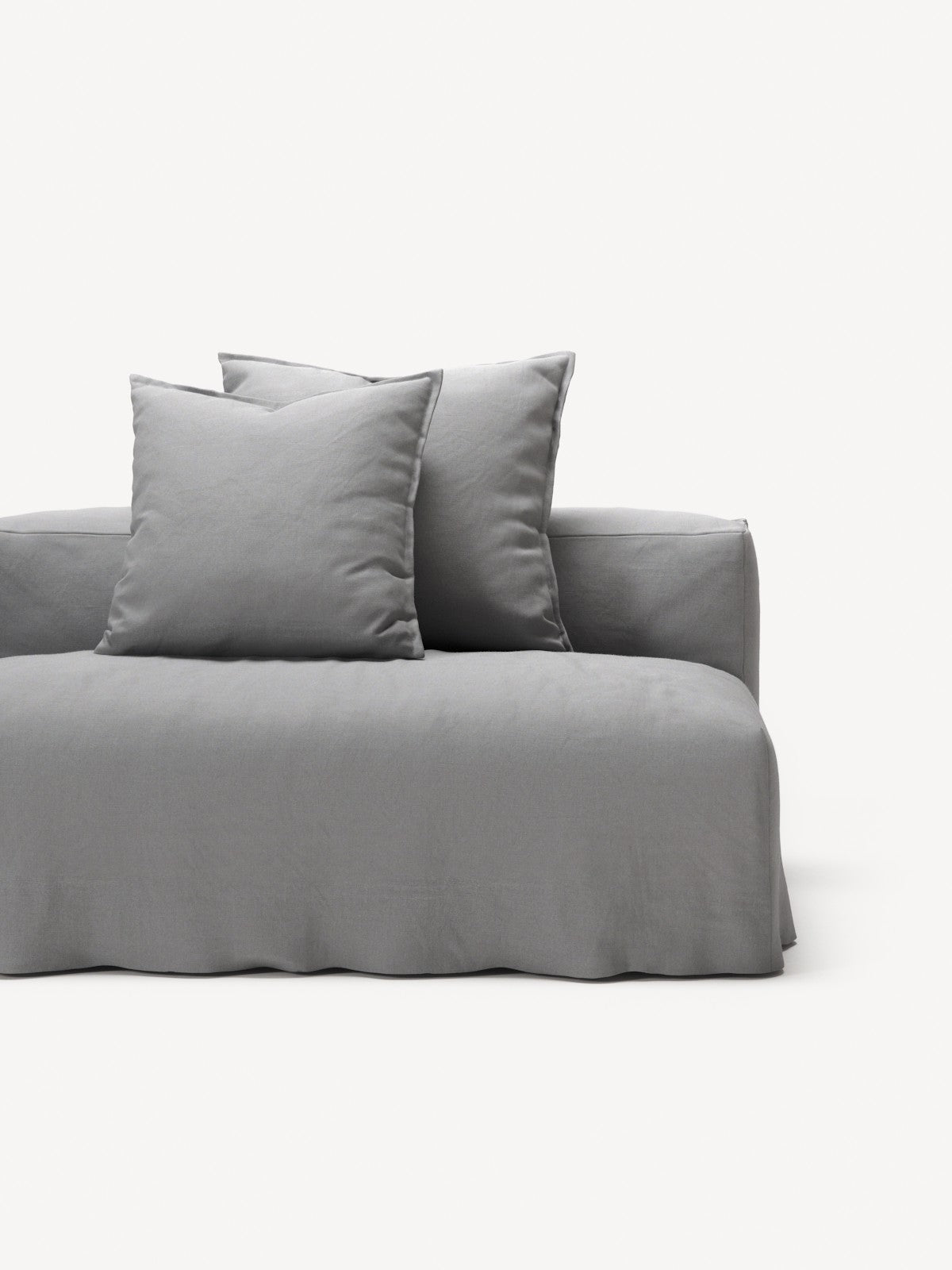 NOMAD - 3 Seat with open end - Right - Brushed Cotton Light Gray