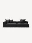 NOMAD - 3 Seat with open end - Right - Pure Linen Dark Charcoal