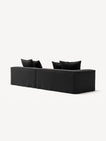 NOMAD - 3 Seat with open end - Right - Pure Linen Dark Charcoal