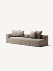 NOMAD - 3 Seat with open end - Right - Pure Linen Pale Gray
