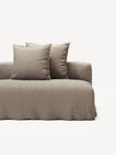 NOMAD - 3 Seat with open end - Right - Pure Linen Pale Gray