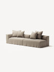 NOMAD - 3 Seat with open end - Right - Pure Linen Sandy Beige