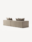 NOMAD - 3 Seat with open end - Right - Pure Linen Sandy Beige