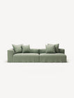 NOMAD - 3 Seat with open end - Right - Pure Linen Vivid Green