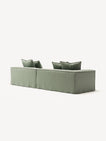 NOMAD - 3 Seat with open end - Right - Pure Linen Vivid Green