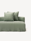 NOMAD - 3 Seat with open end - Right - Pure Linen Vivid Green
