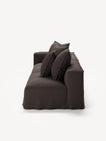 NOMAD - 3 Seat with open end - Right - Pure Linen Truffle Brown