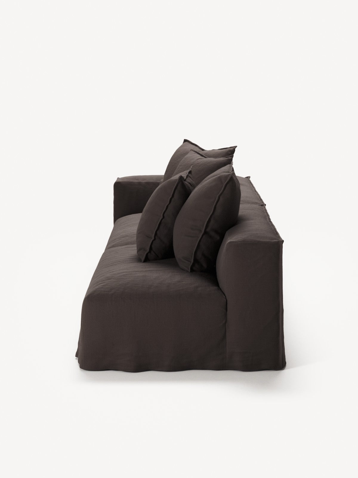 NOMAD - 3 Seat with open end - Right - Pure Linen Truffle Brown