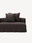 NOMAD - 3 Seat with open end - Right - Pure Linen Truffle Brown