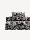NOMAD - 3 Seat with open end - Left - Chenille Jacquard Zebra Black White