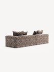 NOMAD - 3 Seat with open end - Left - Chenille Jacquard Zebra Brown White