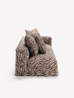 NOMAD - 3 Seat with open end - Left - Chenille Jacquard Zebra Brown White