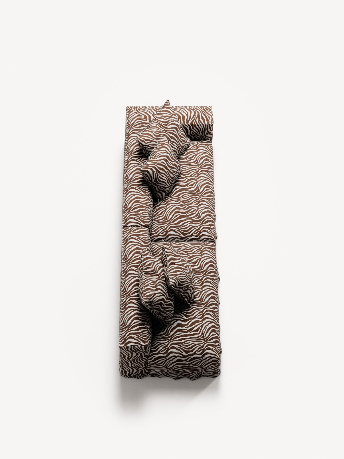 NOMAD - 3 Seat with open end - Left - Chenille Jacquard Zebra Brown White